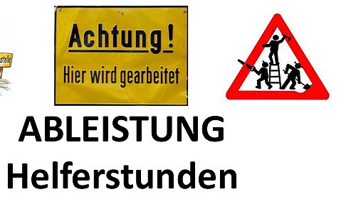 Listen für Helferstunden hängen aus