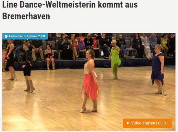 Unsere Linedance Trainerin Gina Kargosche bei Radio Bremen TV